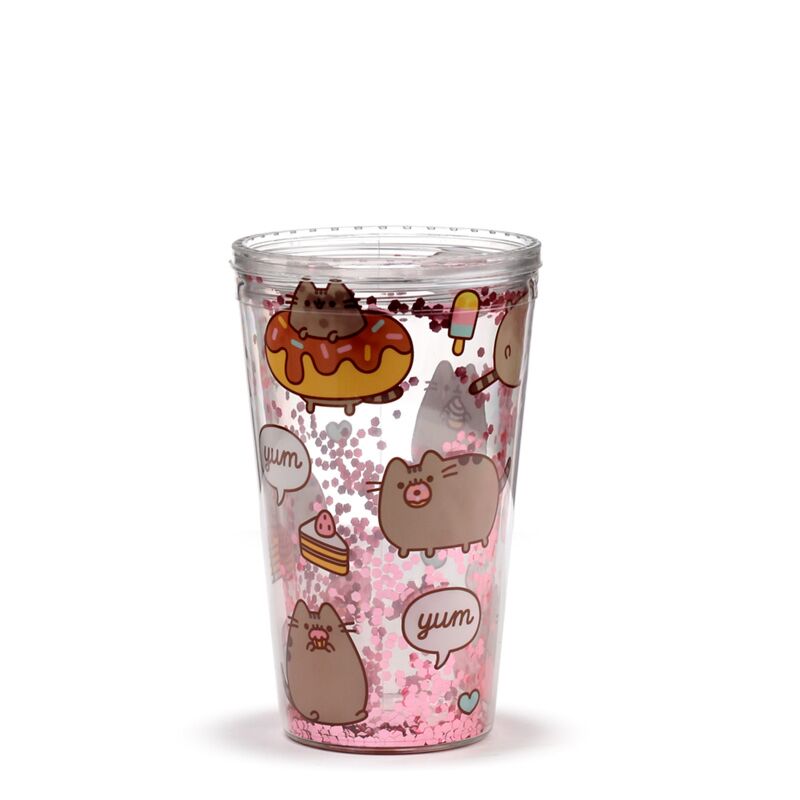 Pusheen - Tasse à double paroi avec paille