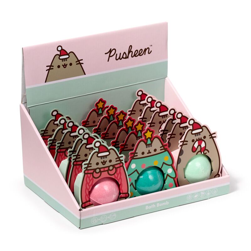 Pusheen - Bombe de bain Menthe poivrée the Cat de Noël dans une boîte cadeau