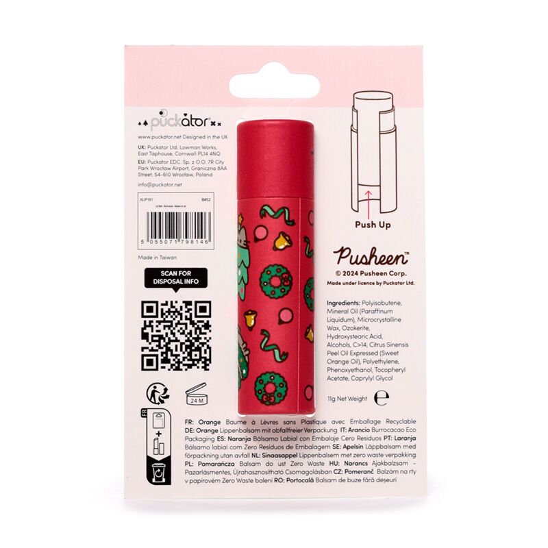 Pusheen - Baume à Lèvres Clémentine the Cat Noël en Stick